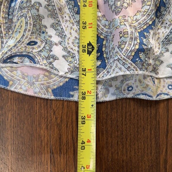 LOLA AUSTRALIA XS 100% Silk Slip Dress Nightie Lingerie Paisley Nightgown Neglig - Picture 6 of 16